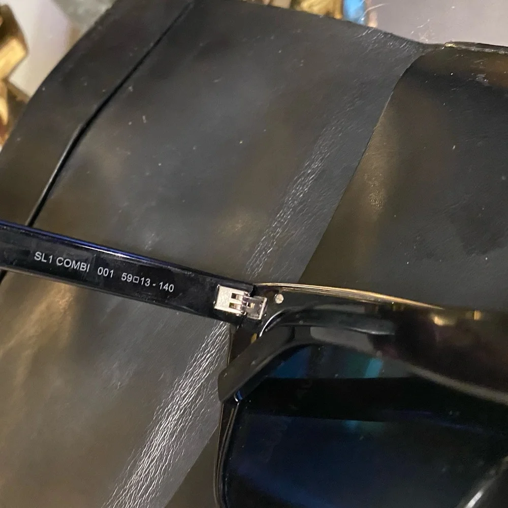 Saint Laurent Eyewear metallic bar sunglasses
